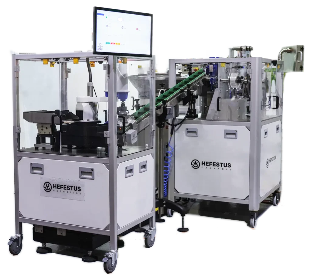 Hefestus AutoTube connected to an AuraX preroll line